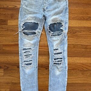 H&M Divided | Men’s Distressed & Ribbed Skinny Jeans Size 31 C25